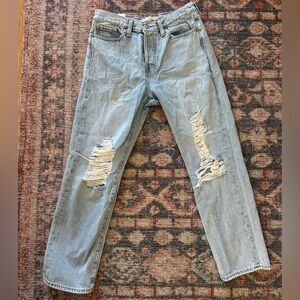 Levi’s Blue Denim Wedgie Straight Jeans